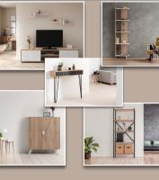 MyosHome - Mueble Entrada Recibidor Industrial, Ideal para Recibidores de Entrada, Mueble Recibidor Entrada con diseño Moderno, Color Atlantic Pine, 80 x 25 x 80 cm. Neo - details 0
