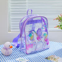 Mochila De PVC Transparente Con Diseño De Unicornio Para Niñas Mochila De Princesa Para Jardín De Infantes Y Escuela Para Niños - details 7