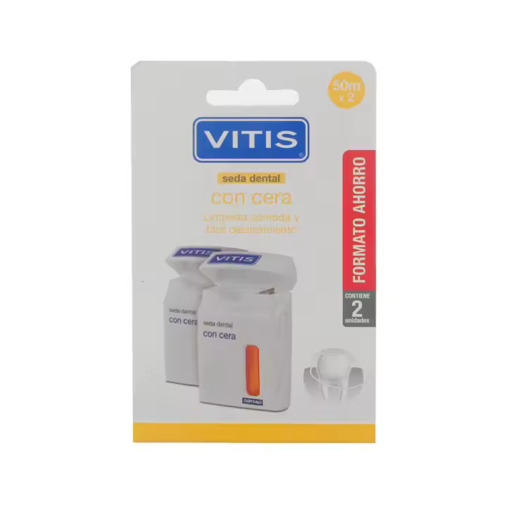 Vitis Seda Dental Con Cera Duplo 50 Metros - 1