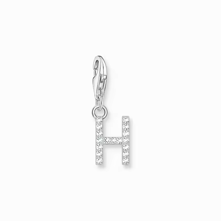 Thomas Sabo Colgante Charm Mujer letra H con piedras blancas plata 1947-051-14 - 1