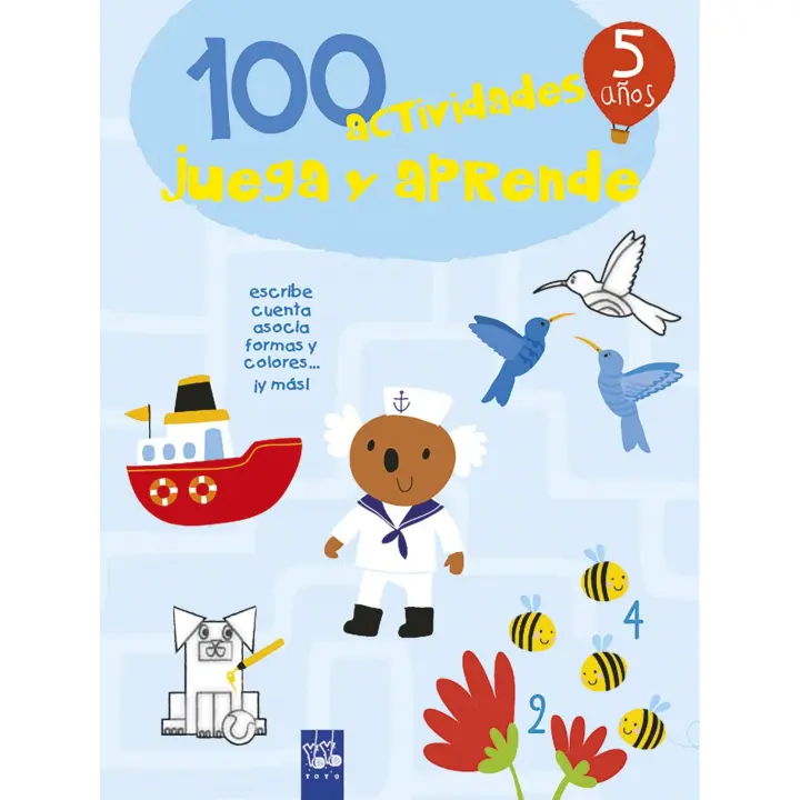 Libro 100 actividades juega y aprende 5 años. Editorial YOYO Año 2020 Autor YOYO ISBN 9788408221425 - 1
