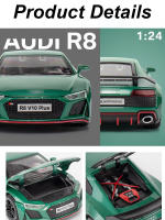 Coche De Juguete R8 V10 plus a Escala 1/24 En Aleación De Zinc Con Función De Retroceso Y Sonido Luz Regalo Para Niños - details 4