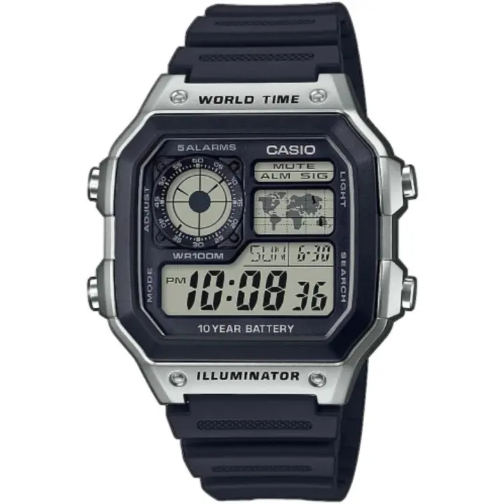 Reloj Casio AE-1200WH-1CVEF Digital Negro - 1