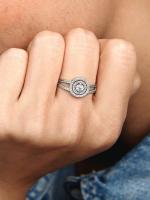 Halo brillantemente-Plata de Leyes Pandora - Anillo de Doble - details 3