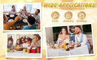 Mantel De Fiesta Desechable 137x274cm Impermeable Y Resistente Al Aceite Con Puntos Dorados Para Bodas Y Fiestas PEVA - details 3