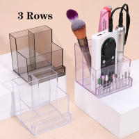 Soporte De 3 Filas Con 10 Agujeros Para Brocas De Uñas TFSCLOIN Organizador De Estantería De Almacenamiento Para Manicura Accesorios Coleccionables En Plástico Tamaño 10x9.8x10.3cm - details 0
