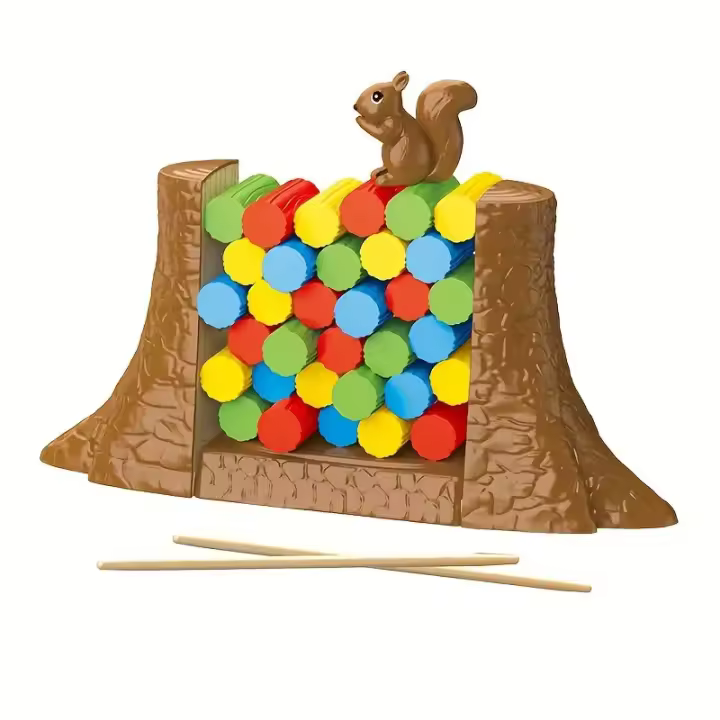 Juego De Equilibrio Squirrel Juguete Interactivo Familiar Tablero De Puzzle Juego De Pushing Piles Para Niños Edad Recomendada 7-12Años Y Adelante - 1