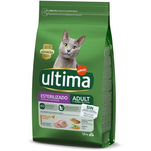 Ultima Pienso para Gatos Esterilizados Adult Pollo (Gatos , Comida , Pienso) - 1.5 Kg
