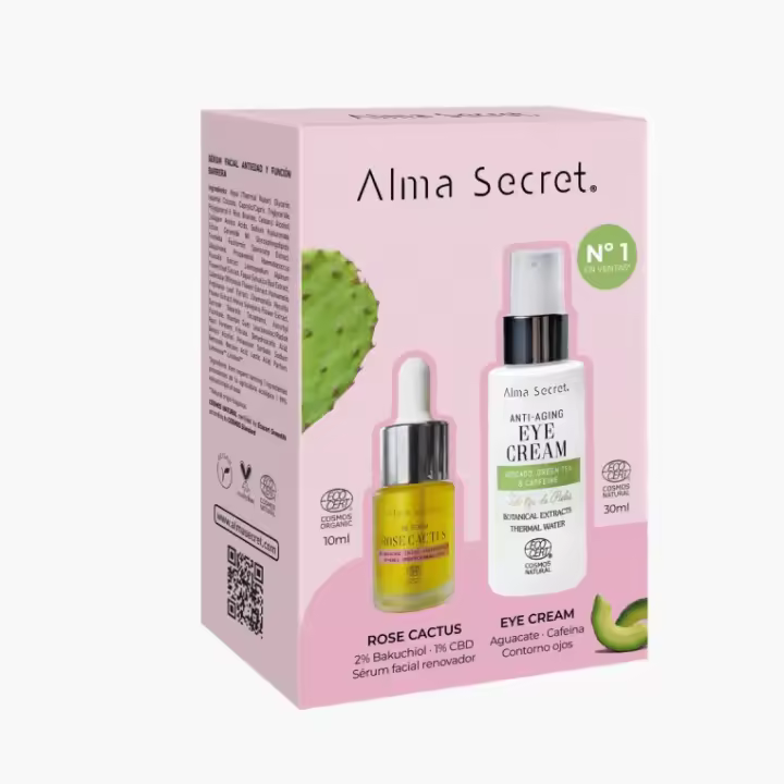 Pack Contorno ojos & Mini Rose Cactus Facial Oil - Alma Secret - ¡Los dos productos faciales más virales, unidos en un pack a un precio espectacular! - 1