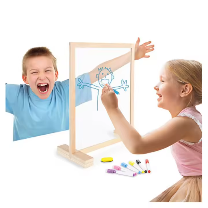 Akros Ventana Mágica para Dibujar y Escribir - Creatividad Ilimitada con Rotuladores Borrables - 1