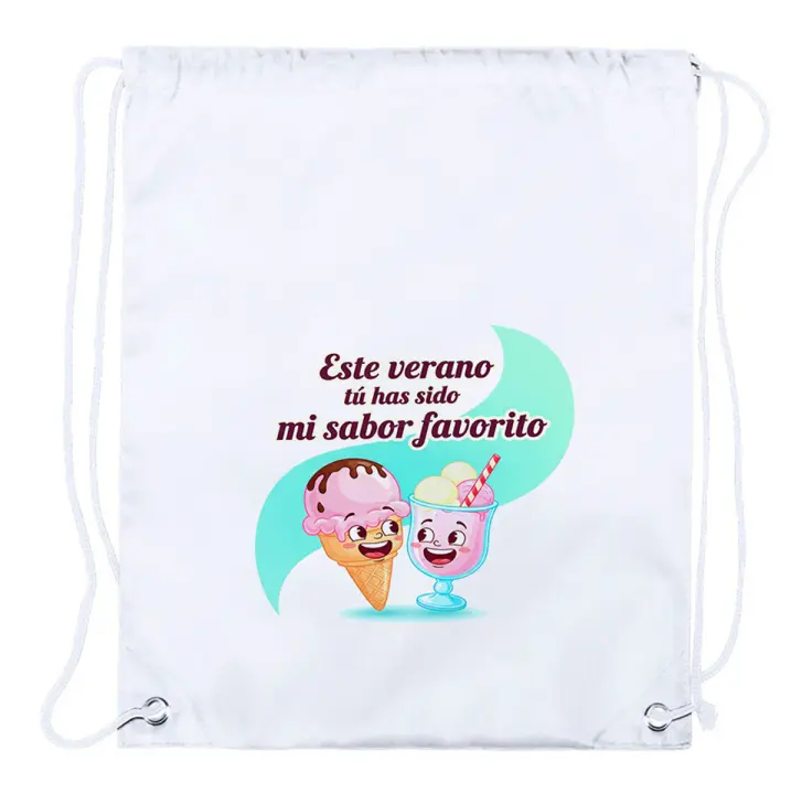 1 Mochila de cuerdas frase bonita verano dulce amor san valentin aniversario novios pareja playa piscina picnic excursion - 1