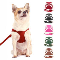 Juego De Arnés Y Correa Para Perros De Cuero PU Durable Arnes Suave Para Pequeños Y Medianos Perros Chihuahua Pug Con Guía De Caminar - details 1