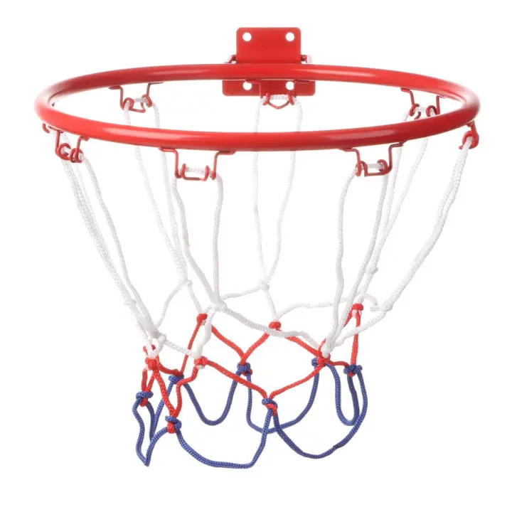 Anillo De Baloncesto Para Niños 32cm Instalable En La Pared Metálico Con Red Accesorios De Ejercicio Para El Hogar - 1