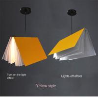 Lámpara Colgante Creativa De Libro Moderno Para Comedor Cocina IslaSuspension Lámpara De Techo Artística Metálica Blanco Negro Rosa Azul Adecuada Para Sala De Estar Estudio Dormitorio Hotel - details 10