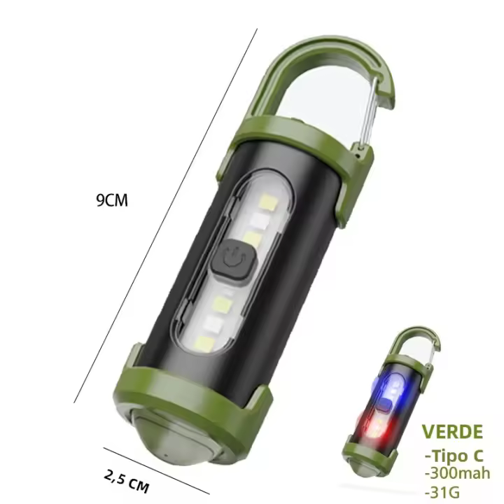Linterna De Bolsillo Recargable YS087 800LM EDC COB Luz De Trabajo Ultra Brillante Mini Portátil Para Buscaminos Y Senderismo - 1