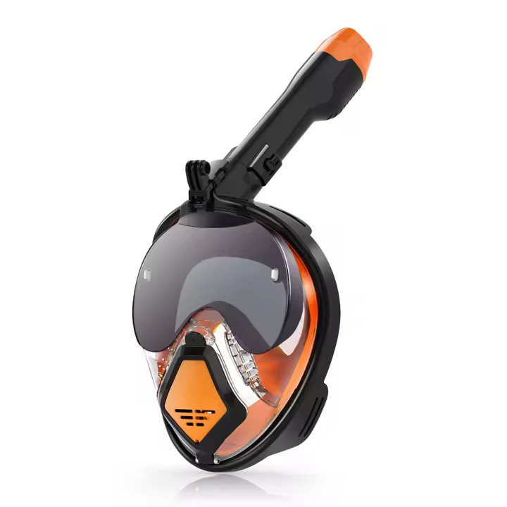 Zenyth Nueva Máscara de Buceo de Doble Tube, Cara complete de silicona, equipo de Natación totally Seco para adultos, Conjunto de Máscara de snorkel - 1