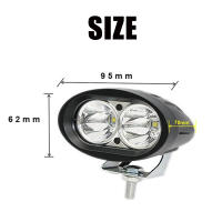 Luz De Neblina Para Motocicleta LED Amarilla Faro Auxiliar De E-bike Luz De Trabajo Spots Flood Blanco Para Bikes Rad Offroad - details 6