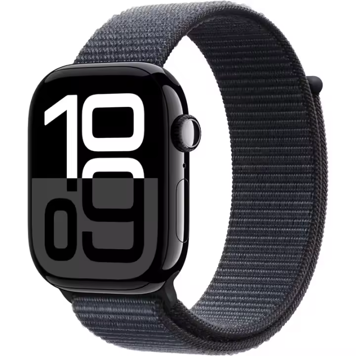 Apple Watch Series 10 GPS Cellular 46mm, cinturón deportivo AC y Ink de aluminio negro, idéntico - 1