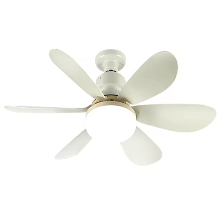 Ventilador de techo con luz, perfil bajo, luz LED con casquillo E26, iluminación regulable en 3 colores para dormitorio, cocina, garaje, sala de estar, trastero, sótano, montaje empotrado (blanco) - 1