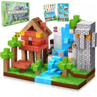 Juguete De Bloques De Construcción Magnéticos Set De Mundo Minero Educativo STEM Sensorial Regalo Navideño Para Niños - details 0