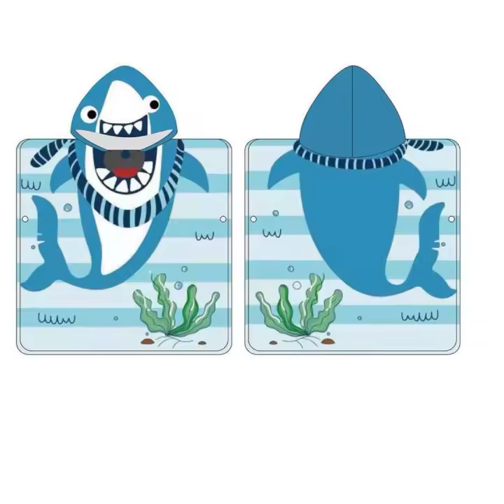 J.S ONDO Toalla de baño Infantil, Toalla de Playa Infantil, Motivos Lindos Cape Poncho de baño Infantil y Salida de baño Infantil Poncho Surf para Niñas Niños de 2 a 10 años - 1
