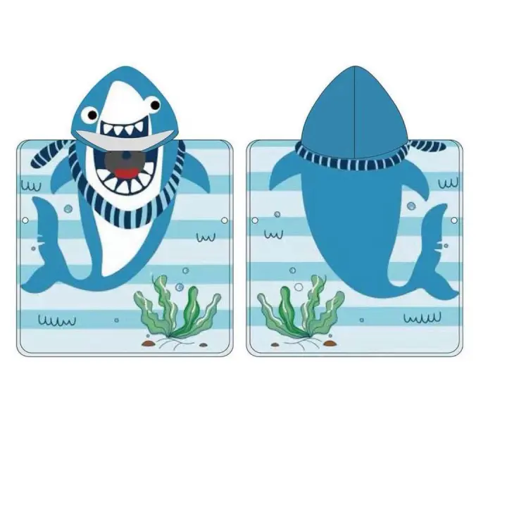 J.S ONDO Toalla de baño Infantil, Toalla de Playa Infantil, Motivos Lindos Cape Poncho de baño Infantil y Salida de baño Infantil Poncho Surf para Niñas Niños de 2 a 10 años - 1