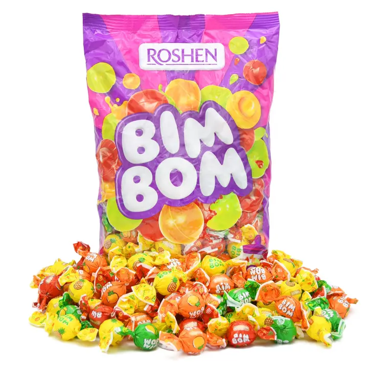 Caramelos Duros Frutales Roshen 1 Kg con Líquido Surtido - 1