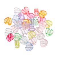 Cuentas De Acrílico Transparentes Para DIY Joyería Accesorios De Cuentas De Corazón Para Collar Y Pulsera 50/100pcs - details 0