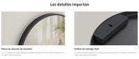 SONGMICS Espejo Redondo, Espejo de Baño para Pared de 61 Cm, Marco de Metal, Fácil Montaje, Espejo de Pared Moderno para Baño, Sala de Estar, Dormitorio, Entrada, Pasillo, Negro Tinta - details 1