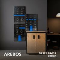 AREBOS Pared Herramientas Pared Perforada Pared Taller Pared Metálica 17 Piezas - details 23