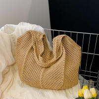 Bolso De Hombro Para Mujer Estilo Bohemio Hecho a Mano Capacidad Grande Saco De Mano De Paja Tejida Casual Bolso De Playa Verano - details 11