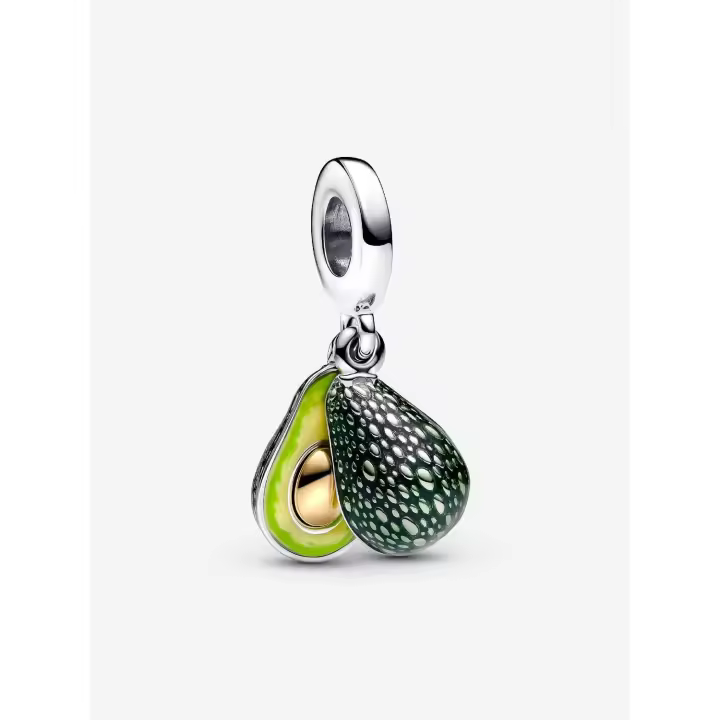 Pandora - Charm Doble Colgante de aguacate - Plata de ley y Baño de Oro de 14 K - 1
