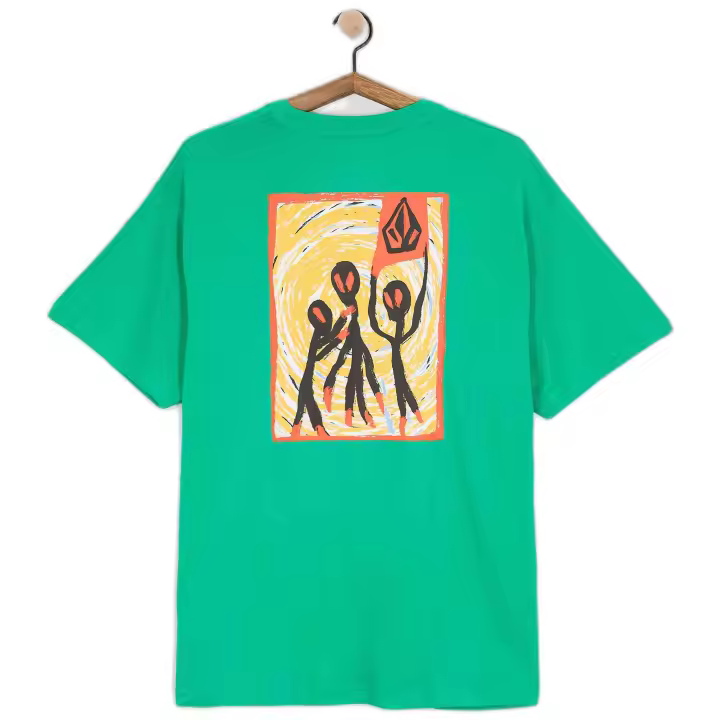Camiseta de Manga Corta VOLCOM Gonyvaders para hombre en color verde - 1