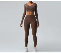 Top Deportivo De Manga Larga Para Mujer Sexy Cruzado En La Espalda Rápido Secado Yoga Gimnasio Entrenamiento Crop Top Casual - details 17