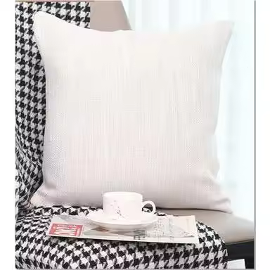 ReinoMansidi SL -Relleno incluido Cojin de Arpillera en doble algodon 50x50cm FUNDA Y COJIN INCLUIDO - 1