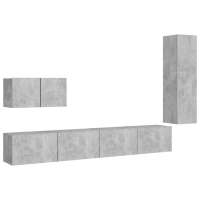 vidaXL Set de muebles de salón TV 4 piezas madera de ingeniería 30.5x30x110 cm, Mueble de Salon, Mueble TV, Mueble TV salon, Mesa de TV, Mueble tele - details 2
