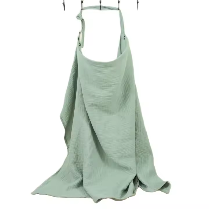 Mantel De Amamantamiento Ajustable De Algodón 100% Para Madres Salidas Con Bebé Muslin Cubierta Para Lactancia Y Privacy Apron Para Carrito De Compras - 1