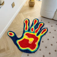 Carpetas De Palma Hechas a Mano Alfombra Tejida En Plush Suave Y Fluffy Múltiples Colores Decoración Para El Hogar Sala De Estar Dormitorio Estilo Aesthetic - details 4