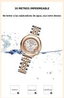 Reloj De Pulsera De Cuarzo Para Mujer YASHIDUN De Moda Resistente Al Agua Con Correa De Acero Inoxidable Display De Agujas Y Calendario Completo - details 8