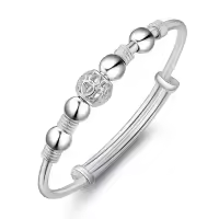 Nuevo Pulsera De Moda Coreana Con Bolas De La Suerte En Color Plata Para Mujer Joyería De Lujo Para Fiesta Y Boda Regalo - details 4