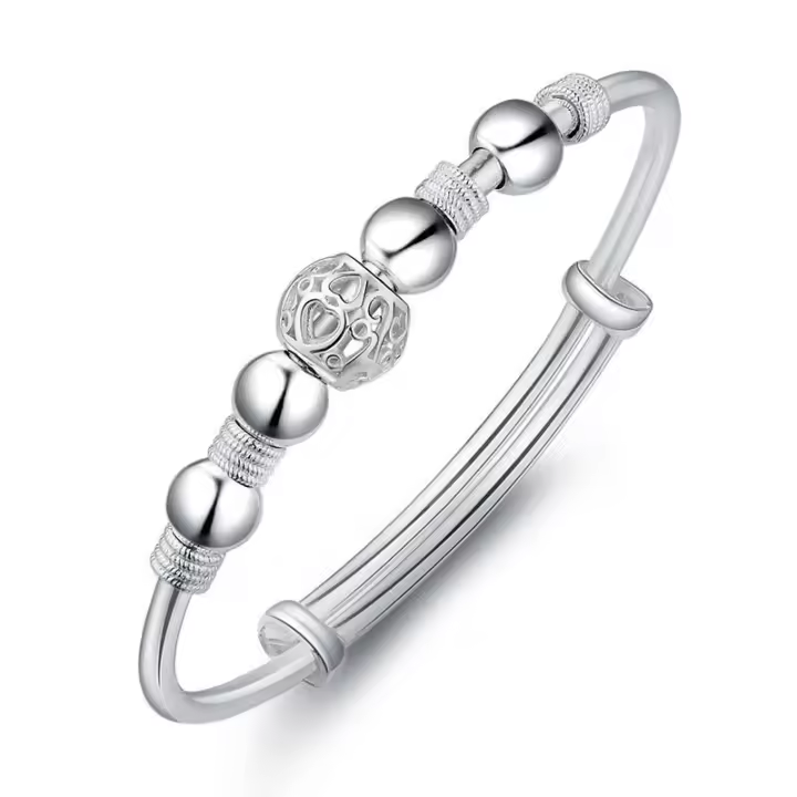 Nueva Pulsera De Moda Coreana Con Bolas De La Suerte En Color Plata Para Mujer Joyería De Lujo Para Fiesta Y Boda Gift - 1