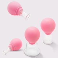 1/4PCS Copas De Masaje Corporal De Goma Para Levantamiento De Piel Facial Anti-Celulitis Con Vacío Uso En El Cuerpo Y Rostro Tamaño S/M/L/XL Colores Rosa/Azul - details 12
