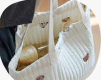 Bolso De Mano Grande De Algodón Japonés Y Coreano Para Mamá Bolsa De Almacenamiento Simple Con Capacidad Grande Bolsa De Bajo El Brazo - details 5