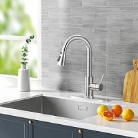 Grifo de Cocina Moderno de Maple inoxidable con válvula de bola, tratamiento de surface cepillado, Caño Grados giratorio de 360, pulverizador de doble función para Agua fría y Caliente-Níquel cepillado - details 10