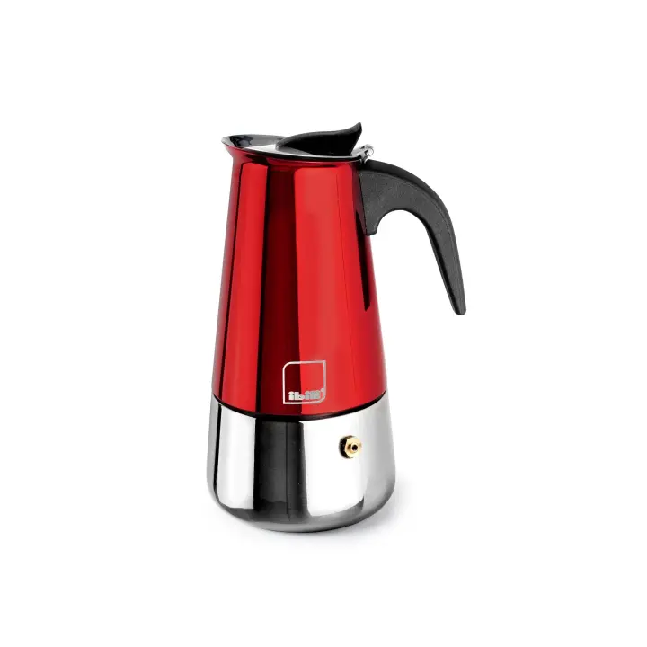 IBILI - Cafetera express Moca Rosso, 2 tazas, 100 ml, Acero Inoxidable, Apto para inducción - 1