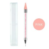 1Pc Art White Dual-head Wax Pen Con Adornos De Diamante Y Herramienta Para Colocar Cuentas De Cristal En Manicura - details 8