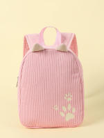 Mochila escolar de jardín de infantes para niños, niñas y niños, de pana, multicolor, nueva, de color sólido, bonita bolsa para bebé - details 5