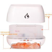 Simulated Flame Wood Grain Aromatherapy Machine Humidifier, Large Mist Essential Oil Diffuser with 7 Color Light - details 0