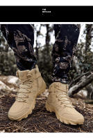 Botas De Entrenamiento De Combate En Desierto Para Hombres Antideslizantes Resistente Al Desgaste Para Camping Montañismo Pesca Caza Senderismo Zapatillas De Exterior - details 13