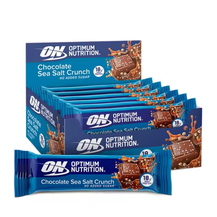 Optimum Nutrition - Chocolate Sea Salt Bar 55 gr x 10 barritas - Chocolate y Proteína - 1